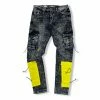 New Arrivals Denimicity (men’s Grey/yellow Cargo Jean)