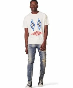 Purple Brand (blue Bandana Print Patch Jean)