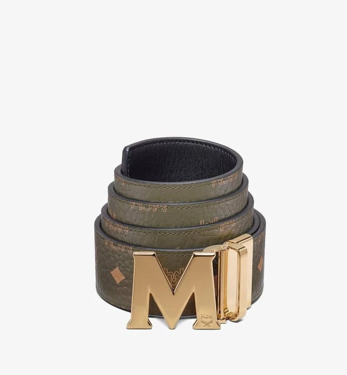 Mcm (olive Claus M Reversible Belt 1.75" In Visetos) New Arrivals 3 Mcm (olive Claus M Reversible Belt 1.75" In Visetos) New Arrivals