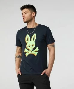 Psycho Bunny (mens Dark Navy Henton Graphic T-shirt)