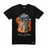 Hasta Muerte (black “money Bag On Fire T-shirt)