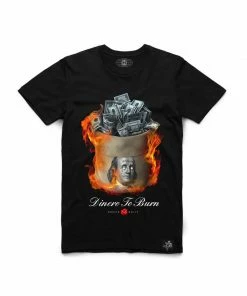 Hasta Muerte (black “money Bag On Fire T-shirt)