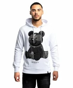 Avenue George (white/grey Teddy Bear Hoodie)