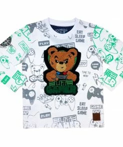Elite Denim (kids White/green “elite Gamer Long Sleeve)