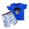 Elite Denim (kids Royal Blue Short Set)