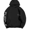 Purple Brand (black French Terry Pull Over Hoodie Wordmark) New Arrivals