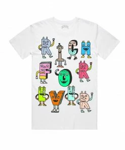 New Arrivals Rich Forever (White Multi Crewneck T-shirts)