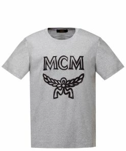 MCM (Grey Men's Logo Crewneck T-Shirt)