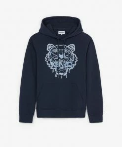 Kenzo (blue Tiger Hooded Sweatshirt)