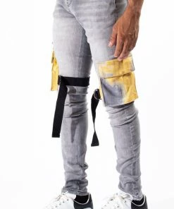 SERENEDE New Arrivals Serenade (grey/yellow Cargo Jean)
