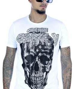 Avenue George (white/sliver Crewneck T-shirts)