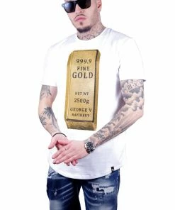 Avenue George (White /Gold Crewneck T-shirts)