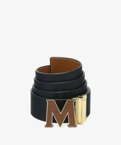 Mcm (Claus Leather Inlay M Reversible Belt 1.75” In Embossed Leather)