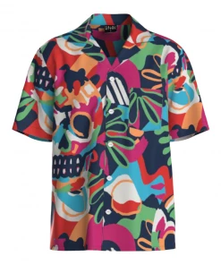 Point Blank (multicolored Jungle Fever Button Up )