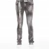 Cult Of Individuality (grey/white Super Skinny Belt Jean) New Arrivals