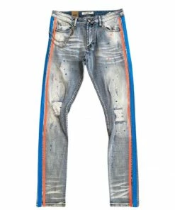 New Arrivals Reelistik Nyc (blue/orange Stripe Jean)