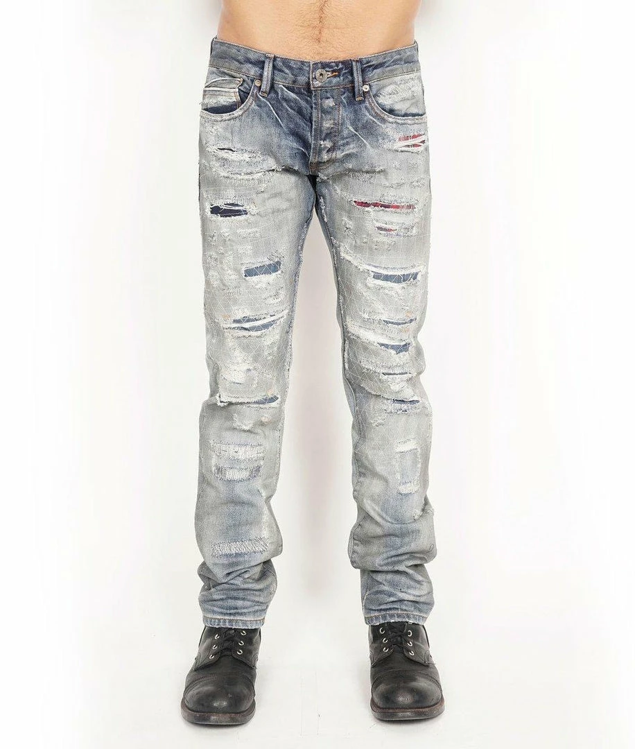 Cult Of Individuality (light Blue /multi Cut Wash Jean) 4 Cult Of Individuality (light Blue /multi Cut Wash Jean)
