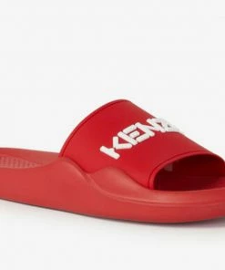 New Arrivals Kenzo (red ”kenzo Logo Print Slide)