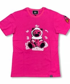 Denimicity (men’s Pink Teddy Stash T-shirt) New Arrivals