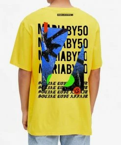 New Arrivals Maria By Fifty (yellow /multi Crewneck T-shirt)