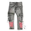 Denimicity (kids Grey/pink Cargo Jean)