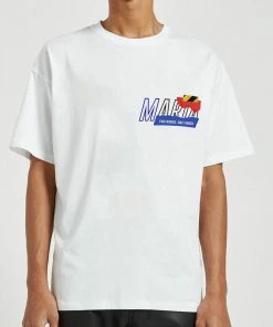 New Arrivals Maria By Fifty (white/ Royal Blue Crewneck T-shirt)