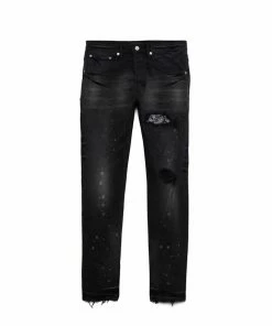 Purple Brand (black Bandana Patch Print Jean)