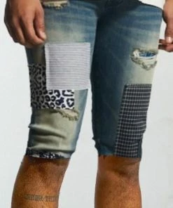 Crysp Denim (blue Patchwork Short)