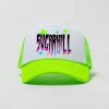 Sugarhill New Arrivals Sugar Hill (lime Green /white “apocalypse Trucker Hat)