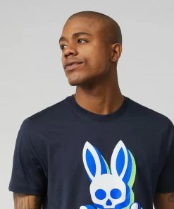 Psycho Bunny (mens Navy Lamport Graphic T-shirt)