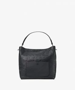 New Arrivals Mcm (black Klara Hobo In Monogram Leather)