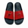 GIUSEPPE ZANOTTI (red/Sliver Leather Slides)