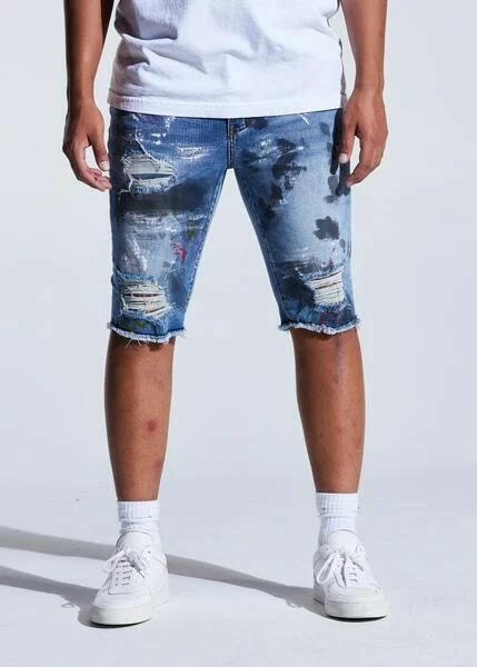 Crysp Denim (dark Blue Indigo Black Paint Short) New Arrivals 3 Crysp Denim (dark Blue Indigo Black Paint Short) New Arrivals
