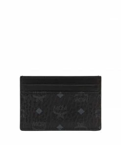 Mcm (black Card Case In Visetos Original) New Arrivals