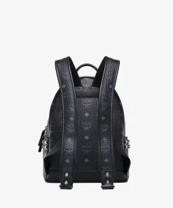 Mcm (black Medium Stark Studs Backpack In Visetos) New Arrivals