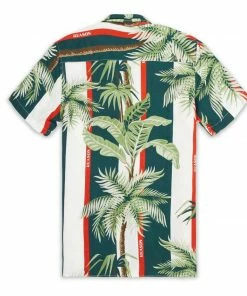 New Arrivals Reason (green “palm Tree Stripe Button Up)