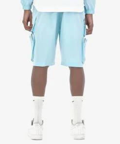 New Arrivals Life Code (light Blue Nylon Shorts Cargo Pocket)
