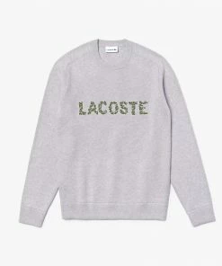Lacoste (Mens Grey Croc Crewneck Sweater)