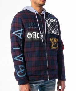 Gala (maroon Navy Tartan Accomplice Flannel Jacket)