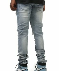 New Arrivals Kdnk (blue/white Cut Patched Jean)