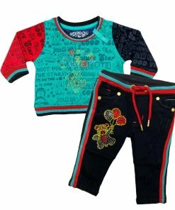 Elite Denim (kids Black/red “ Ballon Infant Set) New Arrivals