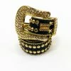B.B SIMON (gold/black Crystal Belt)