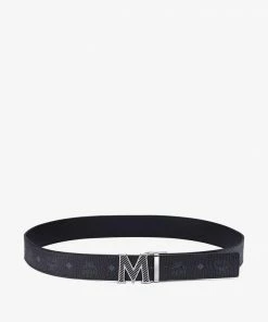 New Arrivals Mcm (black Claus Oblique M Reversible Belt 1.5" In Visetos) 7 New Arrivals Mcm (black Claus Oblique M Reversible Belt 1.5