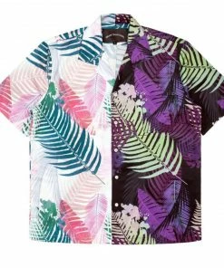 Dead Than Cool (pink/purple Multi Areca Palm Button Up)