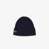 New Arrivals Lacoste (men’s Navy Blue Beanie -166)
