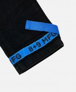 Eight & Nine (black /royal Blue Strapped Slim Utility Wash Jean)