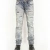 Cult Of Individuality (light Blue /multi Cut Wash Jean)
