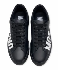 Moschino (black Logo Leather Low Top Sneaker) New Arrivals