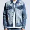 Crysp Denim (blue Dirty Indigo Denim Jacket) 2 Crysp Denim (blue Dirty Indigo Denim Jacket)
