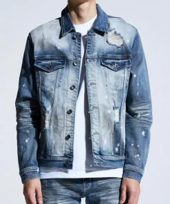 Crysp Denim (blue Dirty Indigo Denim Jacket)